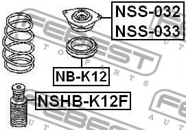 NISSAN NOTE (E11) (2006>)/TIIDA C11 (2007>) NSS-032 FEBEST