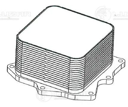 Радиатор масл. для ам ГАЗель Бизнес,ГАЗель Next с дв. Cummins ISF2.8  (LOc 0324) LOC 0324 LUZAR