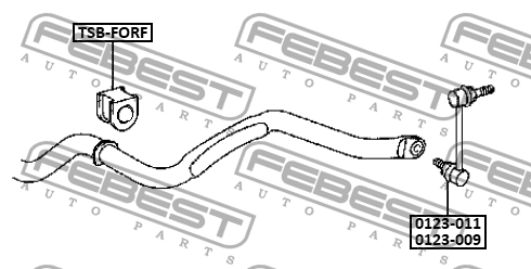 Втулка переднего стабилизатора d32 TOYOTA HILUX 2015- TSB-FORF TSB-FORF FEBEST