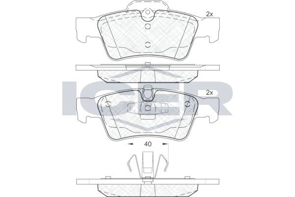 181770 колодки дисковые задние!\ MB C219/W164/W251 04> 181770 ICER