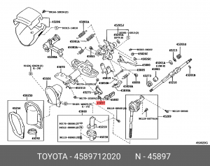 болт кронштейна рулевого вала!\Toyota/Lexus 45897-12020 TOYOTA