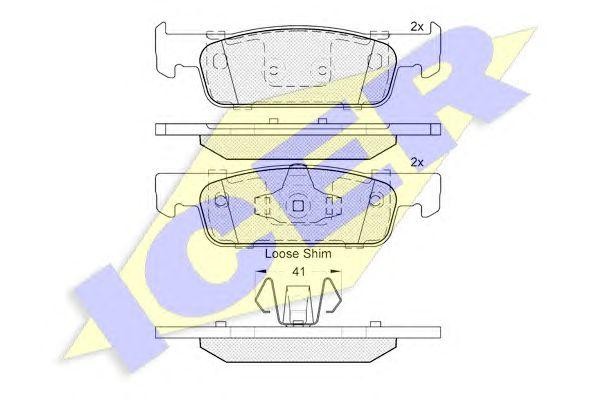 182115 колодки дисковые передние!\ Renault Clio IV, Dacia Logan II/Sandero II 1. 182115 ICER