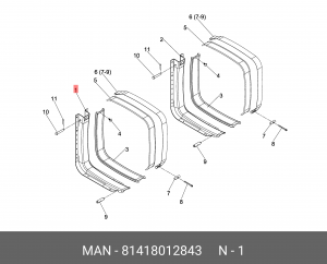 Балка несущая 81418012843 MAN