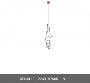 Свеча зажигания RENAULT Logan,Sandero,Duster OE 224018760R RENAULT