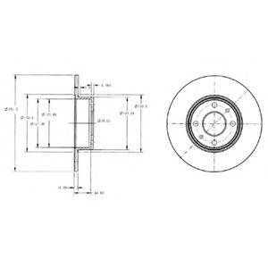 BG2322 диск тормозной задний!\ Alfa Romeo 164, Fiat Croma 2.0/3.0 84> BG2322 DELPHI