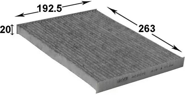 Фильтр салонный угольный  NISSAN DUALIS 2,0 2007 -   NISSAN X-TRAIL 2,0 2008 - 2 AC207C JS ASAKASHI