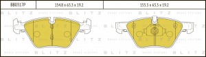 колодки дисковые передние!\ BMW E60 2.0i 03> BB0317P BLITZ