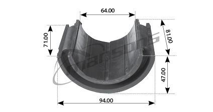 Полувтулка стабилизатора O60 95x80 mm Iveco, DAF 200024 MANSONS