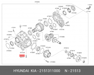 прокладка КПП!масляного поддона картера\ Hyundai Accent/Verna 06> 2151311000 HYUNDAI