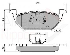 ADB0737 Колодки AN ADB0737 ALLIED NIPPON