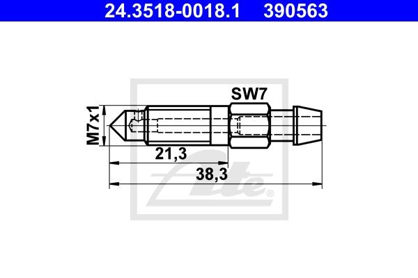 штуцер !болт воздушного клапана\ BMW/VAG/MB 24.3518-0018.1 ATE