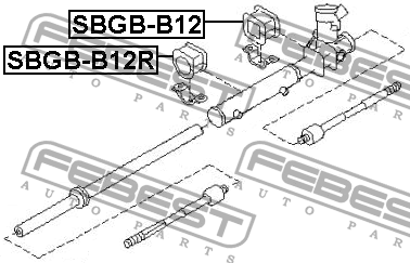 Опора рулевой рейки SBGB-B12R SBGB-B12R FEBEST
