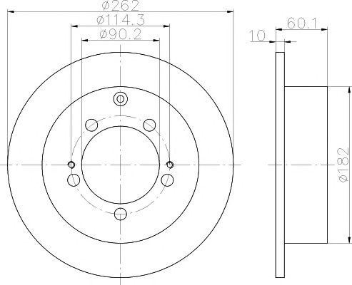 92136103 диск тормозной задний!\Mitsubishi SpaceRunner2.0/2.4GDi 99>/Outlander 0 92136103 TEXTAR