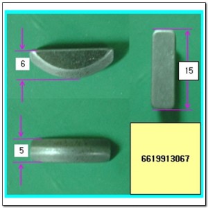 Шпонка SSANGYONG Actyon (06-),Kyron (06-),Actyon Sports (06-) (D20/27) коленвала 6619913067 SSANG YONG