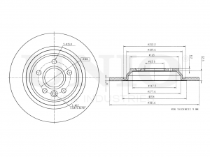 Диск тормозной задний BRD-20487 UNIO