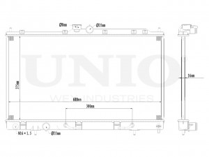 Радиатор охлаждения двигателя RAD-10003 UNIO