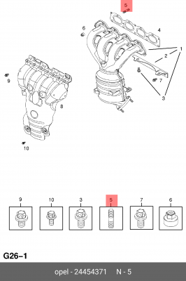 OPEL ASTRA H / FAMILY (2004>)/ASTRA J (2010>) M8x40-15/18-1,25 24454371 GENERAL MOTORS