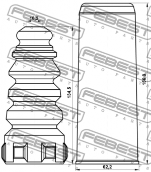 Пыльник заднего амортизатора с отбойником комплект VOLKSWAGEN PASSAT 2011-2018 V VWSHB-TOURIIR-KIT FEBEST