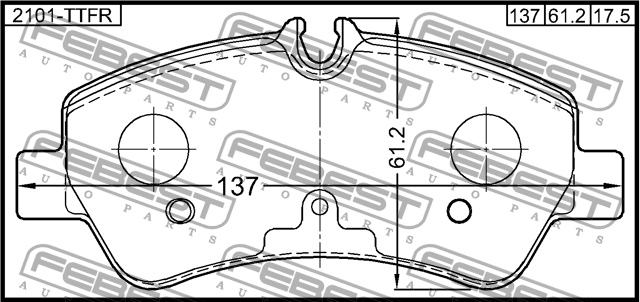 Колодки задние FORD TRANSIT 14- 2101-TTFR 2101-TTFR FEBEST