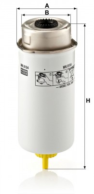 фильтр топливный!\Ford Transit 2.2TDCi-3.1TDCi 06> WK8154 MANN FILTER