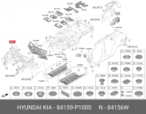 УПОРНАЯ ПЛАНКА КРЫЛА 84159P1000 84159P1000 HYUNDAI KIA