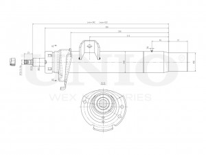 Амортизатор газовый передней подвески SAB-10702 UNIO