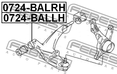 Рычаг правый SUZUKI BALENO/ESTEEM 95-01 0724-BALRH 0724-BALRH FEBEST
