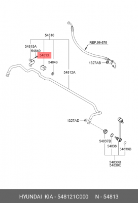 Втулка стабилизатора HYUNDAI Getz (02-) переднего OE 548121C000 HYUNDAI KIA