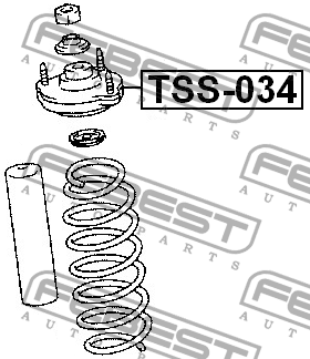 Опора амортизатора TOYOTA LAND CRUISER PRADO 120 2002-2009 TSS-034 TSS-034 FEBEST