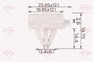 Клипса автомобильная [упаковка 10 штук] GENERAL MOTORS/MITSUBISHI TJB1265 TJB1265 TATSUMI