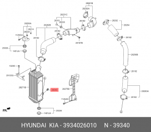 Датчик температуры воздуха HYUNDAI Porter 2 (12-),Starex H-1 KIA Bongo 3 (12-) ( 3934026010 HYUNDAI KIA