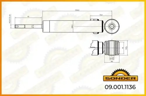 Амортизатор кабины SCANIA о.н 1761372 — 2 года безусловной гарантии 090011136 SONDER