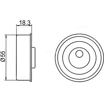 Ролик ГРМ опорный Hyundai Sonata (EF,Tagaz), Santa Fe (SM) (00-) GT10072 GT10072 GMB