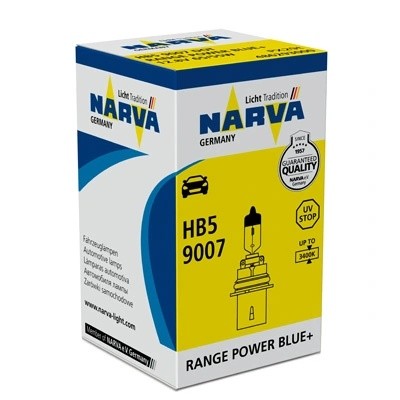 Лампа 12V HB5 65/55W PX29t +50% Range Power Blue+ NARVA 48629 3000 NARVA
