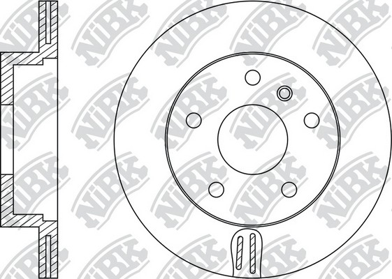 Диск тормозной BMW 5 (E39) (96-) задний (1шт.) NIBK RN1078 NIBK