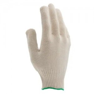 Перчатки х/б 6-и нит. 10 класс ПВХ цветы белая PALISAD 67771 PALISAD