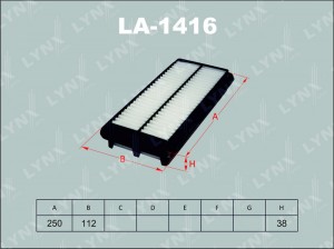 фильтр воздушный!\ KIA Picanto 1.0/1.1 04> LA-1416 LYNXAUTO
