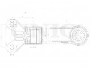 С/блок задний правый переднего нижнего рычага RMP-20347 UNIO