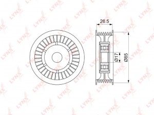 FORD TRANSIT (2006>) Mercedes с кронштейном PB-7062 LYNXAUTO