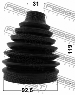 Пыльник ШРУСа внешний MITSUBISHI OUTLANDER CW# 2006-2012 0417P-CW6 0417P-CW6 FEBEST