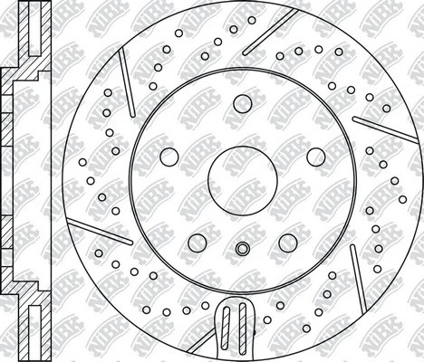 Диск тормозной INFINITI FX50 (08-13) передний (перфорированный) (1шт.) NIBK RN1428DSET NIBK