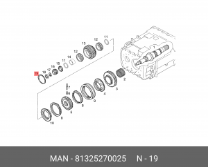 Кольцо 3,10 81325270025 MAN