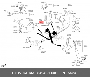 отбойник передней рессоры!\ Hyundai 542405H001 HYUNDAI