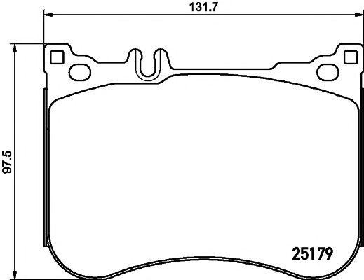 Колодки тормозные MERCEDES S (W222) (13-) передние (4шт.) TEXTAR 2517903 TEXTAR
