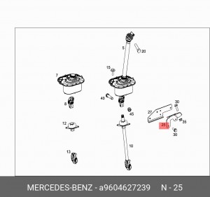 9604627239 BRACKET A 960 462 72 39 MERCEDES BENZ