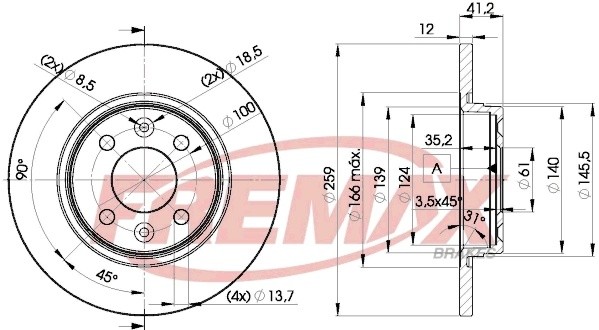 диск тормозной!\ Renault Logan 1.4/1.6 04> F BD4707 FREMAX
