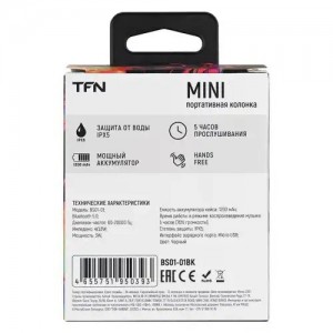 Колонка беспроводная bluetooth Mini TFN TFNBS0101BK TFN