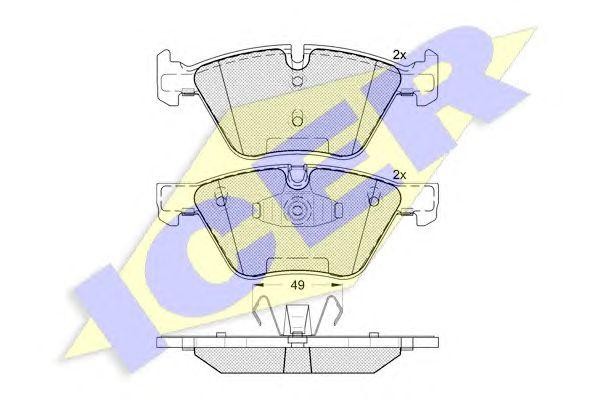 181795 колодки дисковые передние!\ BMW E81/82/87/88/90/92 2.0-3.0i/2.0D 04> 181795 ICER
