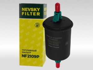 Фильтр топливный ВАЗ инжектор тонкой очистки (штуцер с клипсами) NEVSKY FILTER NF2109P NEVSKY FILTER