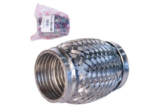 Гофра глушителя 55x100 в 3-ой оплетке interlock нержавеющая сталь GARDE G55100 GARDE